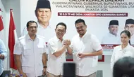 Bobby Nasution saat mendaftar bacalon Gubernur Sumatera Utara dari Gerindra. (Dok. Instagram @bobbynst)