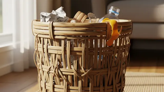 Wadah Anyaman Bambu untuk Tempat Sampah/Gemini AI