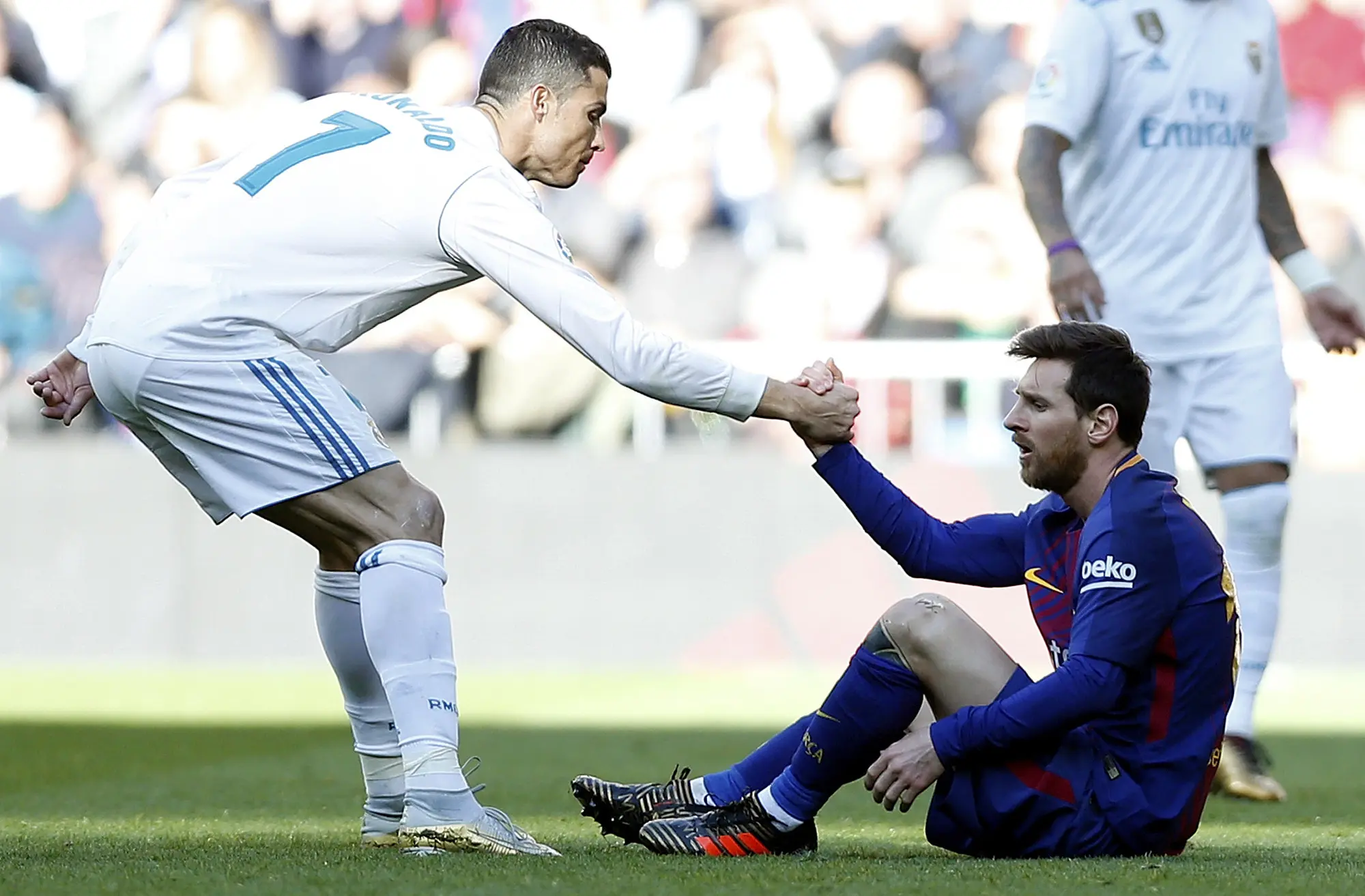 Cristiano Ronaldo dan Lionel Messi (AP Photo / Francisco Seco)