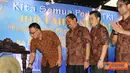 Citizen6, Jakarta Selatan: Pembukaan Job Fair ditandai dengan pemukulan Gong oleh Kepala BNP2TKI Moh Jumhur Hidayat. (Pengirim: Affandi)