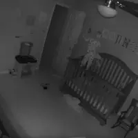 Bayi kesurupan ini bertingkah layaknya akrobatik.