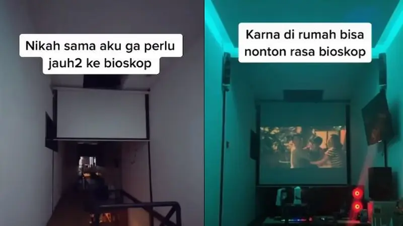 Pria Ini Desain Kamar Tidur Layaknya Tempat Bioskop, Netizen Terpukau