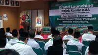 LWP NU dan Kemenag DKI Jakarta meluncurkan Pojok Wakaf Uang Calon Pengantin KUA. (Ist)