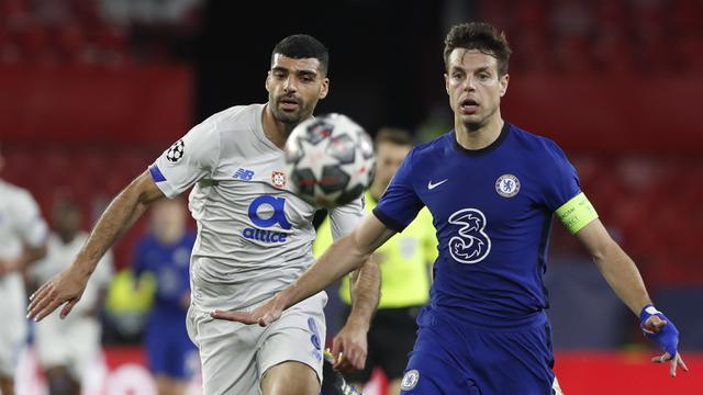 FOTO: Kalah 0-1 dari Porto, Chelsea Tetap Raih Tiket ke Semifinal Liga Champions - Cesar Azpilicueta; Mehdi Taremi
