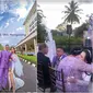 Momen pernikahan Aprilio Manganang dan Claudya. (Sumber: Instagram/c.cvanrhyn/lemajortheorganizer)