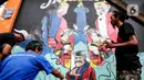 Tercatat, ada 33 peserta dari berbagai kalangan mengikuti pelatihan seni lukis mural di Pusat Pelatihan Seni Budaya (PPSB) Pondok Kelapa, Jakarta Timur. (Liputan6.com/Herman Zakharia)