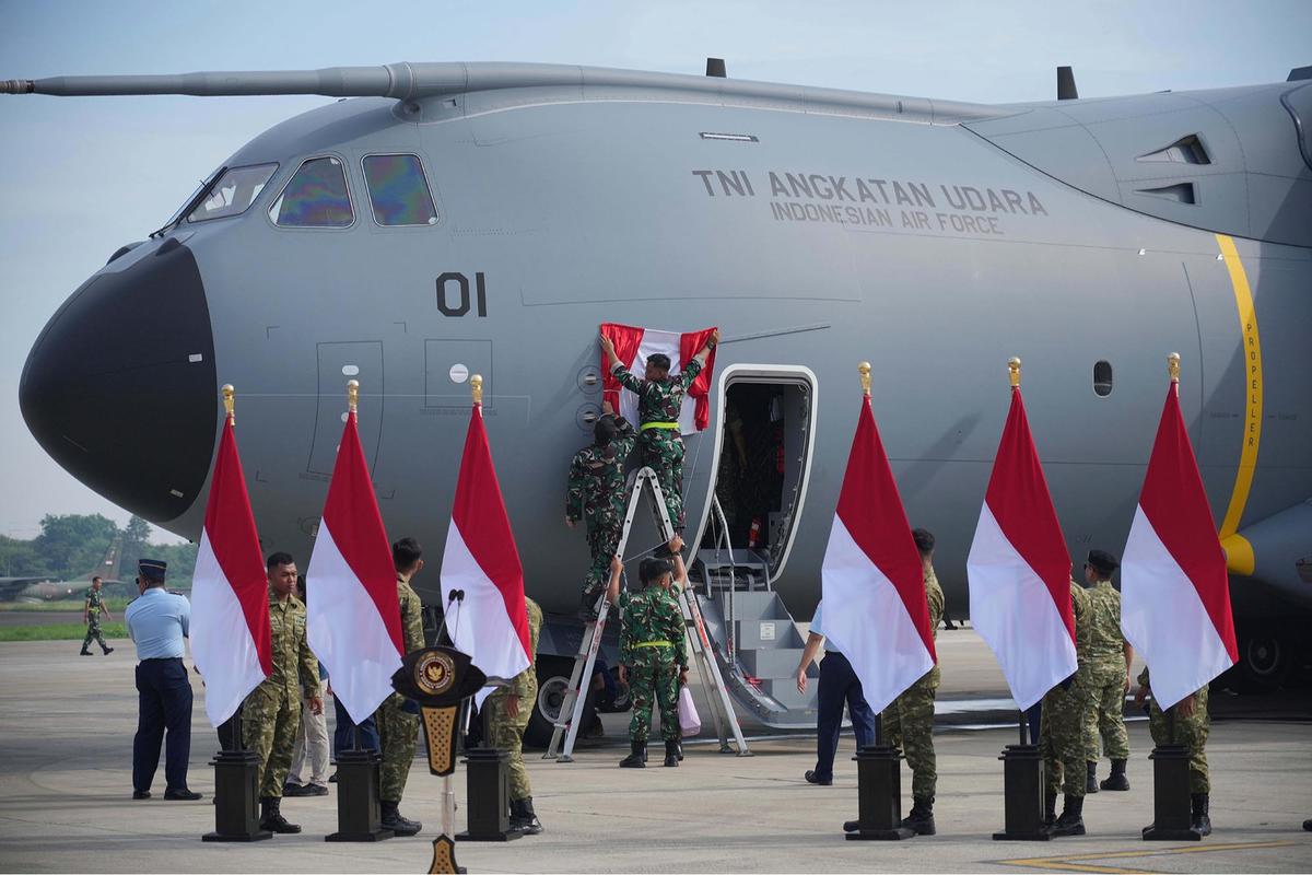 FOTO: Presiden  Prabowo Resmikan A400M, Pesawat Jumbo Baru TNI AU