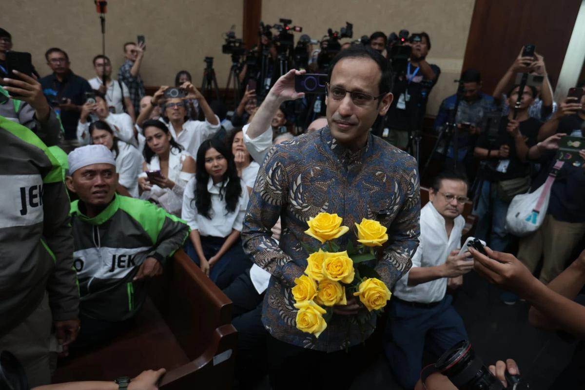 FOTO: Nadiem Makarim Jalani Sidang Vonis Kasus Chromebook