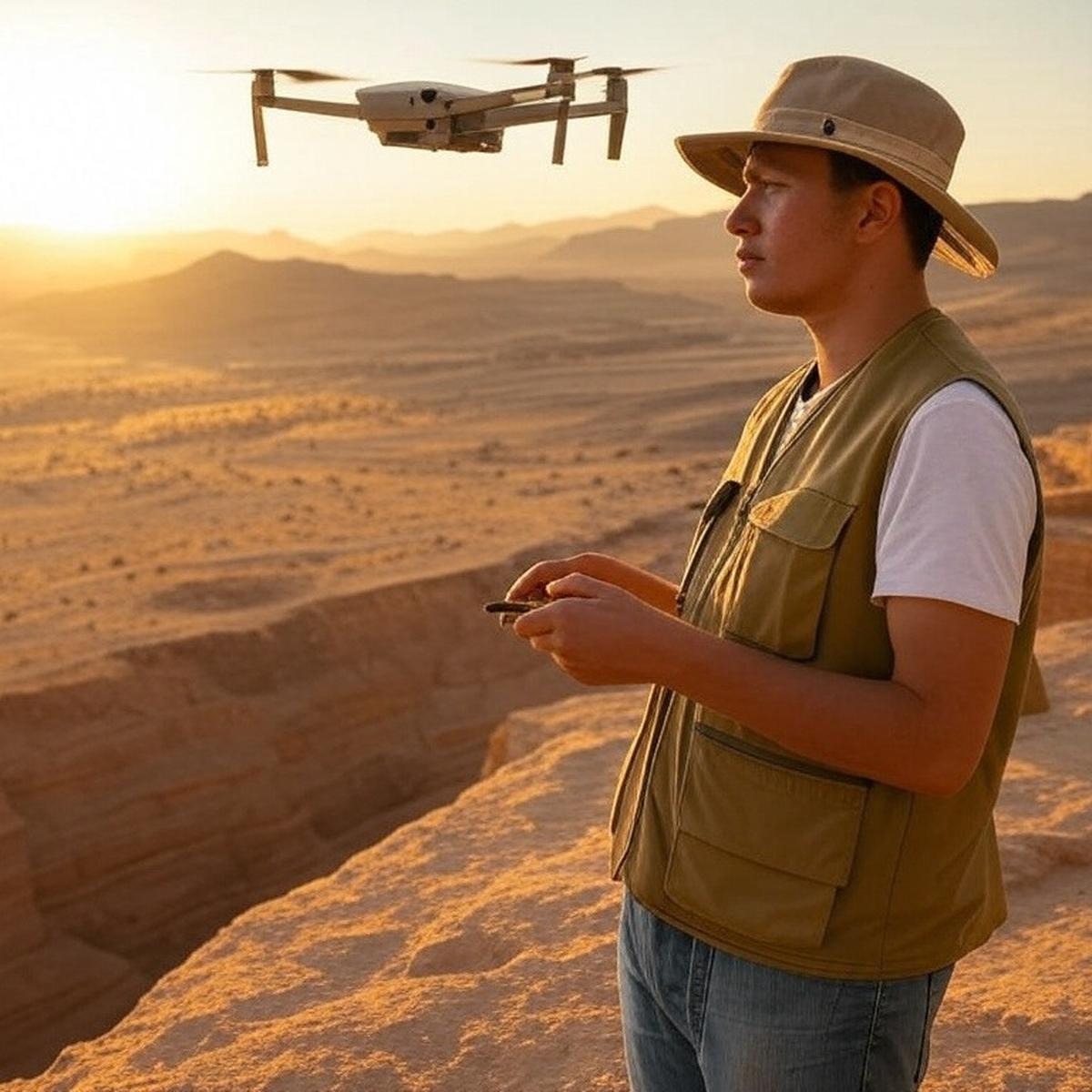 arkeolog pakai drone