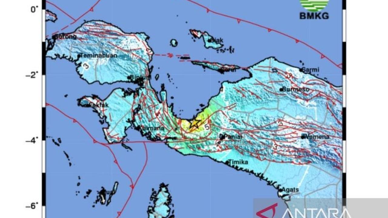 6 Kali Gempa Susulan Guncang Nabire: BMKG Pantau Aktivitas Seismik Pasca Gempa Magnitudo 6,6