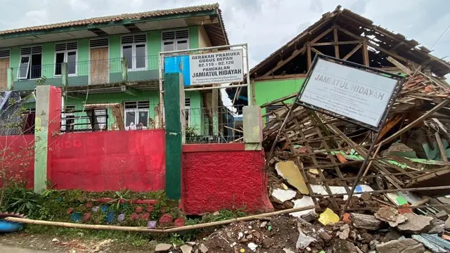 Madrasah terdampak gempa di Cianjur. (Foto: Kemenag)