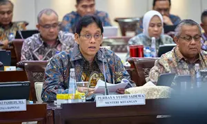 Menteri Keuangan (Menkeu) Purbaya Yudhi Sadewa dalam Rapat Kerja dengan Komisi XI DPR RI, Selasa (10/6/2026). (Istimewa)