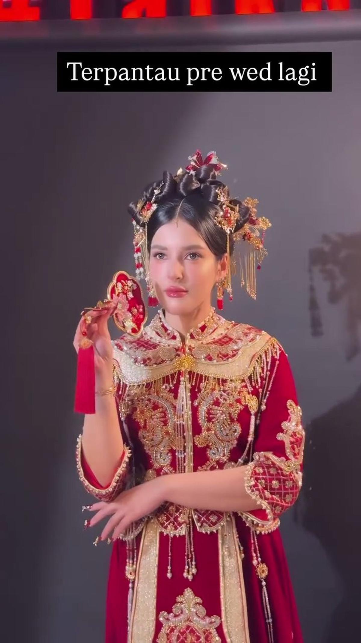 Manglingi, 7 Potret Tasya Farasya Makeup ala Pengantin China - Paras Cantiknya bak Unreal