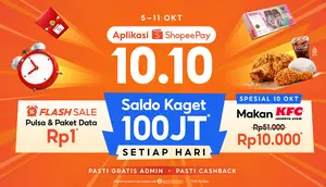 Jangan Lewatkan Promo 10.10, Makan KFC Cuma Rp10 Ribu via Aplikasi ShopeePay