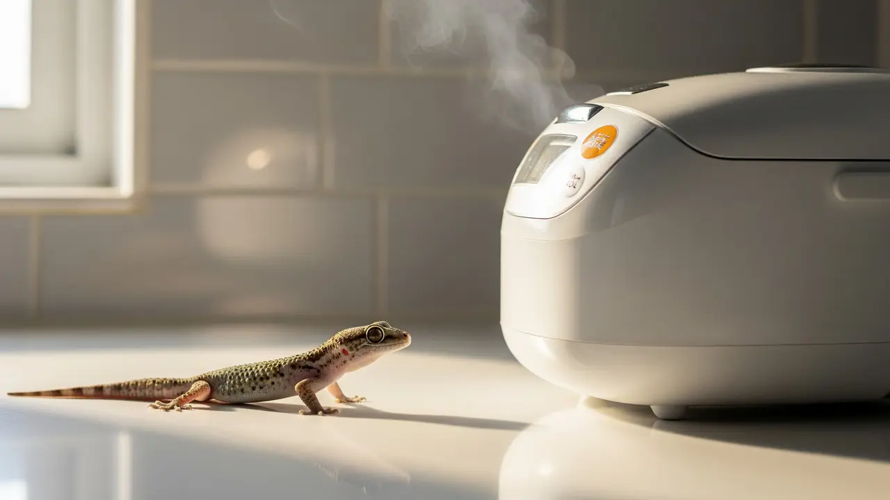 Kenapa Cicak Bisa Masuk Ricecooker? Ketahui Penyebab dan Cara Mengatasinya (Foto: Gemini AI)