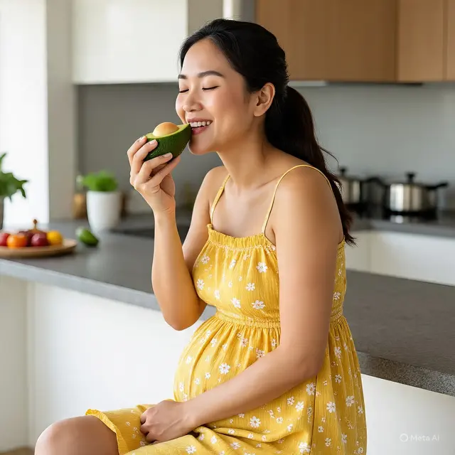 ibu hamil makan buah alpukat