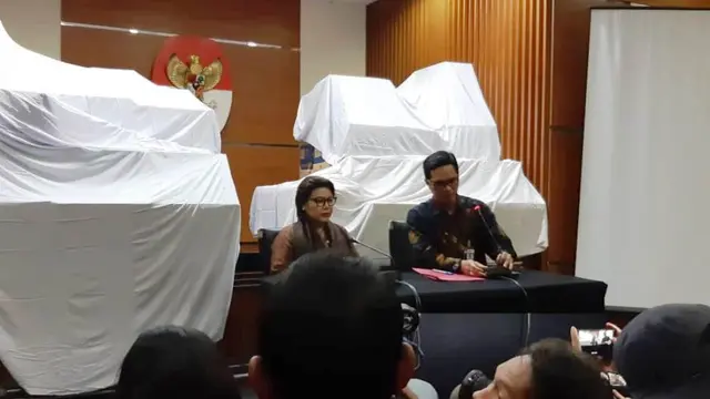 KPK saat konferensi pers terkait OTT anggota DPR Bowo Sidik