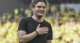 Borussia Dortmund gagal menjadi juara Bundesliga 2022/2023 setelah bermain imbang melawan Mainz. (Bernd Thissen//dpa via AP)