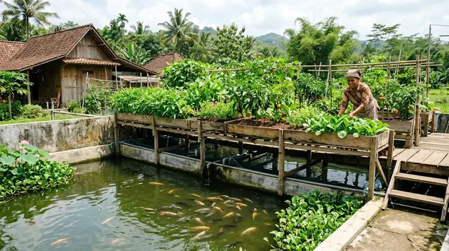 7 Cara Membuat Kebun Sayur di Atas Kolam Ikan, Sistem Aquaponik yang Efisien