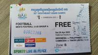 Tiket pertandingan Timnas Indonesia U-22 vs Filipina. (Bola.com/Gregah Nurikhsani)