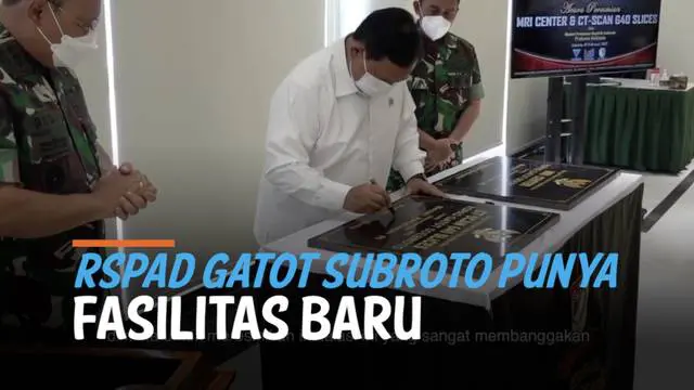 Menteri Pertahanan Republik Indonesia Prabowo Subianto resmikan fasilitas kesehatan baru di RSPAD Gatot Subroto, yaitu Magnetic Resonance Imaging (MRI) Center.