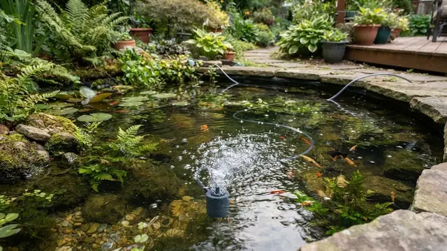 kolam ikan di belakang rumah