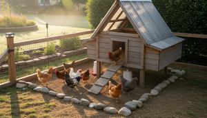 Pilih Lokasi Kandang Ayam yang Tepat (Image by Gemini AI)