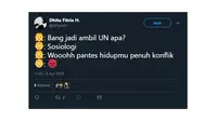 Jawaban Netizen Tentang UN Ambil Apa (Twitter:@DFitriaH1)