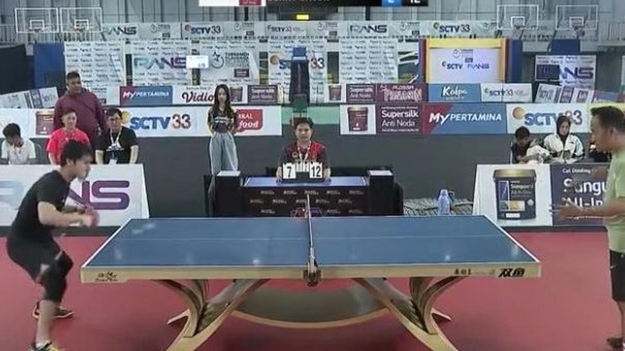 Pertandingan di episode 6 ditutup dengan babak Semi Final dari cabang olahraga tenis meja tunggal putra antara Denny Cagur vs Rizky Billar.