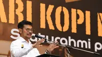 Menteri Pertanian, Syahrul Yasin Limpo di acara peringatan Hari Kopi Nasional yang dihelat di Auditorium Gedung F Kementerian Pertanian, Rabu (11/3/2020). (Dok Kementan)