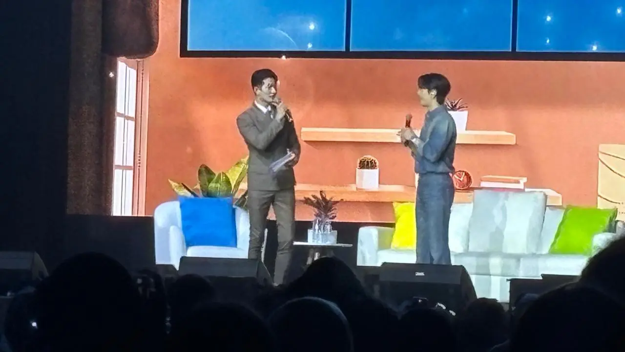 Fan Meeting Wi Ha Joon di Jakarta. (Zulfa Ayu Sundari/ Liputan6.com)