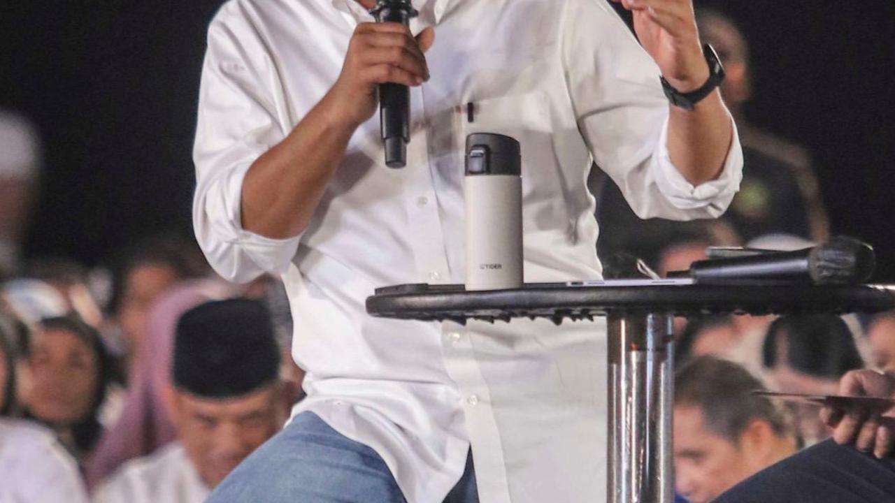 Anies juga bicara kesejahteraan Ojol dan perlunya keterbukaan sistem bagi hasil dengan pelaku usaha, mengingat menurutnya 4 juta penduduk Indonesia menginginkan kesejahteraan.<br>(Foto Liputan6.com / Angga Yuniar)<br>