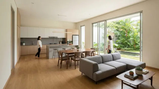 Ide Desain Dapur dan Ruang Tamu Menyatu untuk Rumah Modern