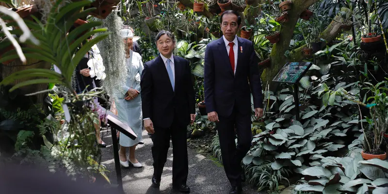 Jokowi bersama Kaisar dan Permaisuri Jepang