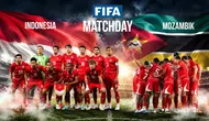 Timnas Indonesia Vs Mozambik, FIFA Matchday. (Photo Bola.com/Bagaskara Lazuardi, graph generated AI Chatgpt)