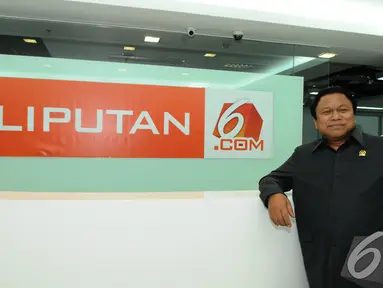 Wakil Ketua MPR RI Oesman Sapta Odang saat berkunjung ke kantor Liputan6.com, Jakarta, Senin (15/12/2014). (Liputan6.com/Andrian M Tunay)