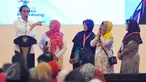 Presiden Joko Widodo atau Jokowi meluncurkan Bantuan Pangan Non Tunai (BPNT) melalui Kartu Keluarga Sejahtera (KKS), Jakarta, Kamis (23/2). Peluncuran ini juga dilakukan secara serentak di beberapa kota Indonesia. (Liputan6.com/Angga Yuniar)