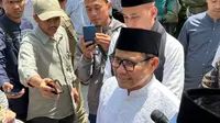 Bakal calon wakil presiden (bacawapres) Muhaimin Iskandar alias Cak Imin. (Liputan6.com/ Nanda Perdana Putra)