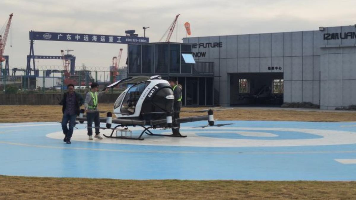 Taksi Terbang EHang Mulai Diuji di Guangzhou, Target Produksi Massal 2026
