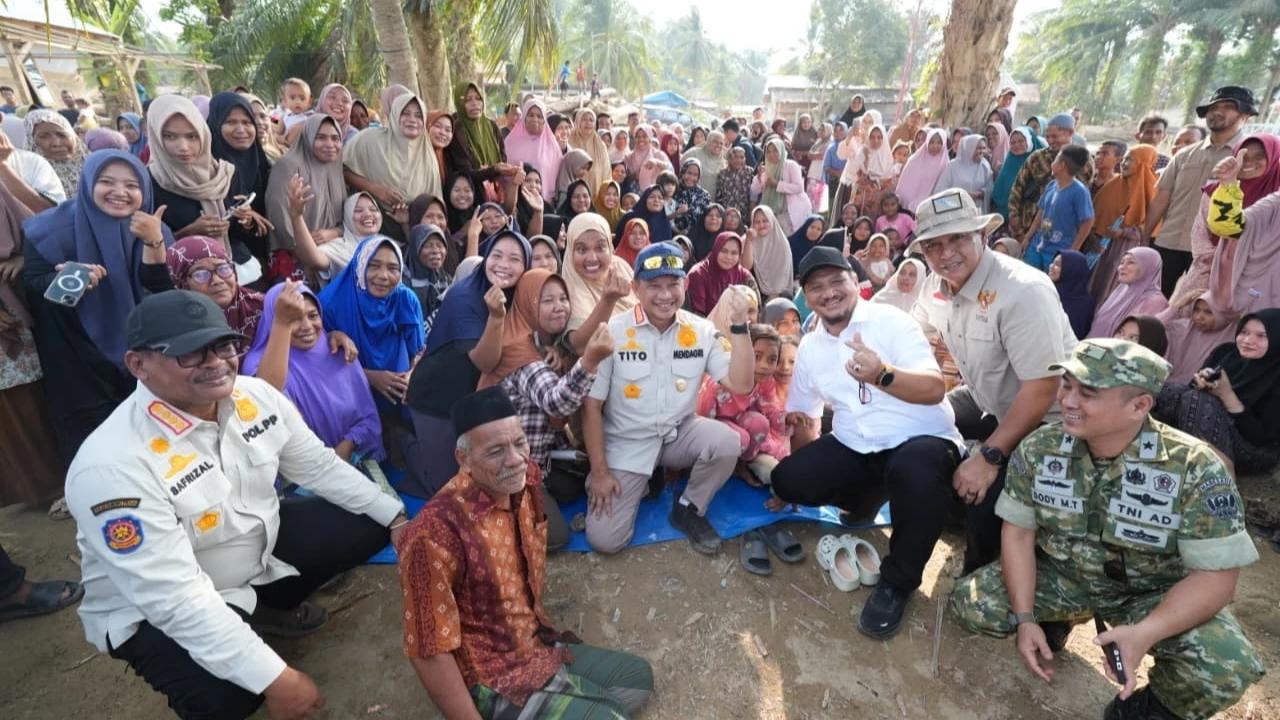 Gembira Dihampiri Kasatgas PRR, Asa Penyintas di Desa Sekumur Kembali Menyala