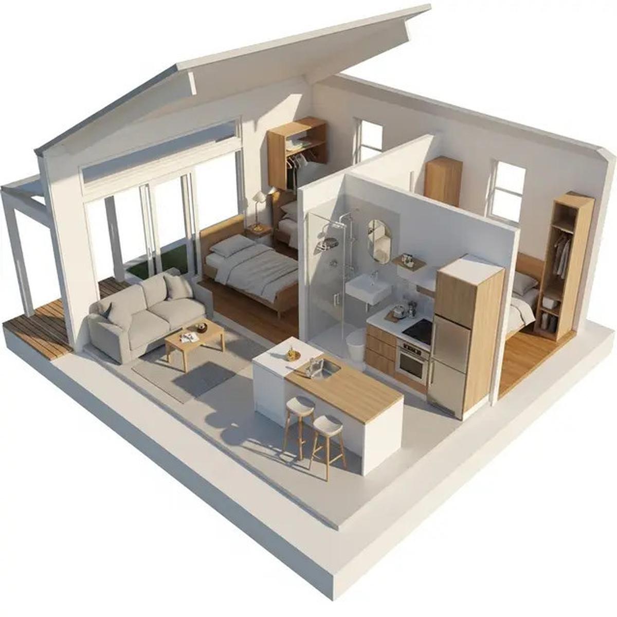 7 Rumah Kecil 4x6 Meter dengan Konsep Open Space Terbaru 2025, Hunian Terasa Lebih Luas