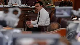 Sidang lanjutan praperadilan Budi Gunawan kembali digelar di Pengadilan Negeri Jakarta Selatan. Tampak mantan penyidik KPK, AKBP Budi Wibowo hadir sebagai saksi, Jakarta, Selasa (10/2/2015). (Liputan6.com/Johan Tallo)