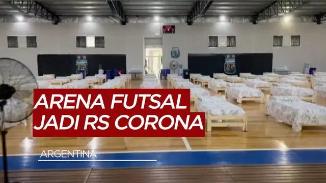 Berita Video Demi Tangani COVID-19, Lapangan Futsal di Argentina Disulap Menjadi Rumah Sakit