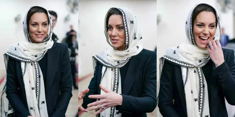 Kate Middleton Kenakan Kerudung Saat Kunjungi Muslim Centre di London