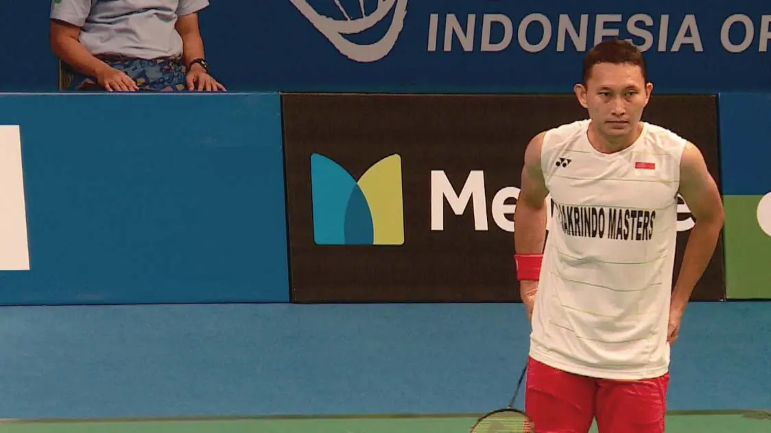 Sony Dwi Kuncoro tersingkir dari di babak kualifikasi pertama Indonesia Open 2017 setelah takluk dari tunggal Jepang, Kazumasa Sakai. (Bola.com/Reza Bachtiar)