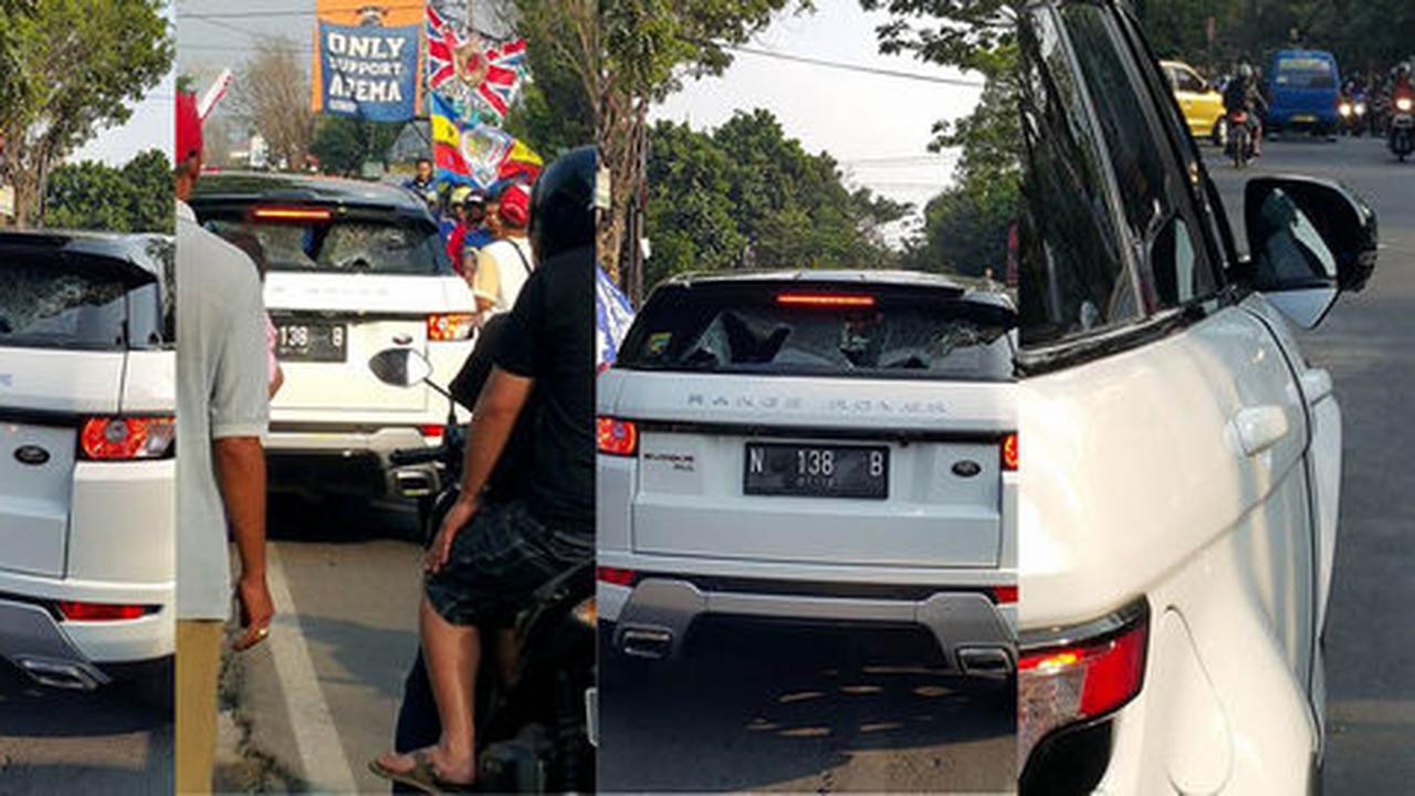 Rayakan ulang tahun Arema Cronus, Aremania rusak mobil mewah