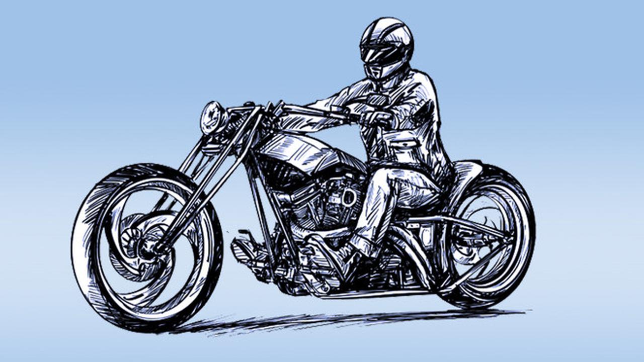 Ilustrasi pengendara motor gede (moge) (Liputan6.com / Triyasni)