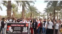 Pekerja Migran Indonesia (PMI) di Jeddah dan Makkah, Saudi Arabia menggelar ngaji dan doa bersama sebagai bentuk dukungan kepada Ganjar Pranowo dan Mahfud MD. (Liputan6.com/ ist)