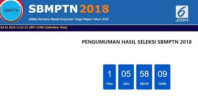 Salah satu jalur penerimaan mahasiswa baru telah dilakukan melalui Seleksi Bersama Masuk Perguruan Tinggi Negeri (SBMPTN).