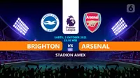 Brighton & Hove Albion vs Arsenal. (Liputan6.com/Trie Yasni)